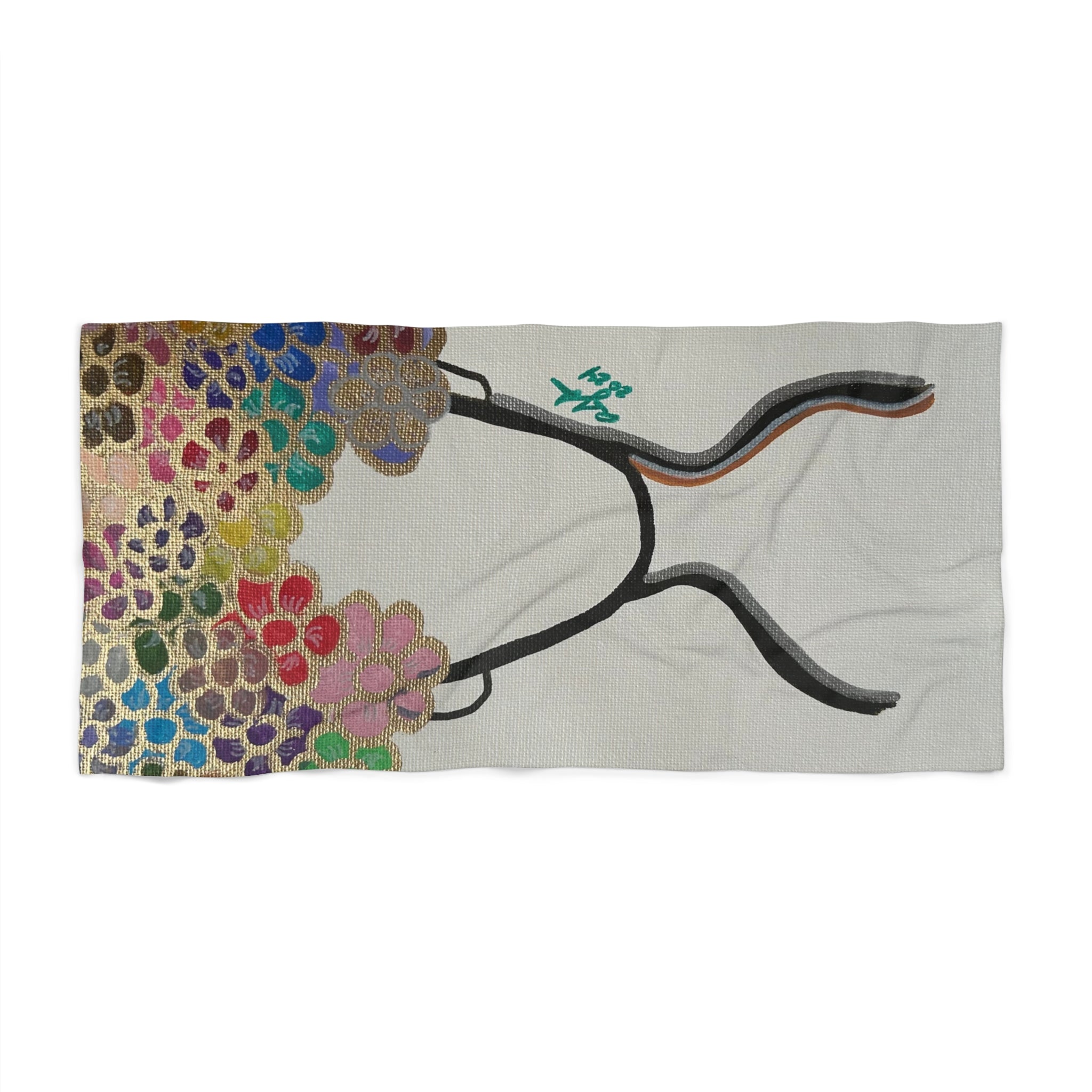 Daisy Diva Colorful Floral Beach Towel, Summer Essential, Poolside Must-Have, Vacation Accessory, Gift for Beach Lovers