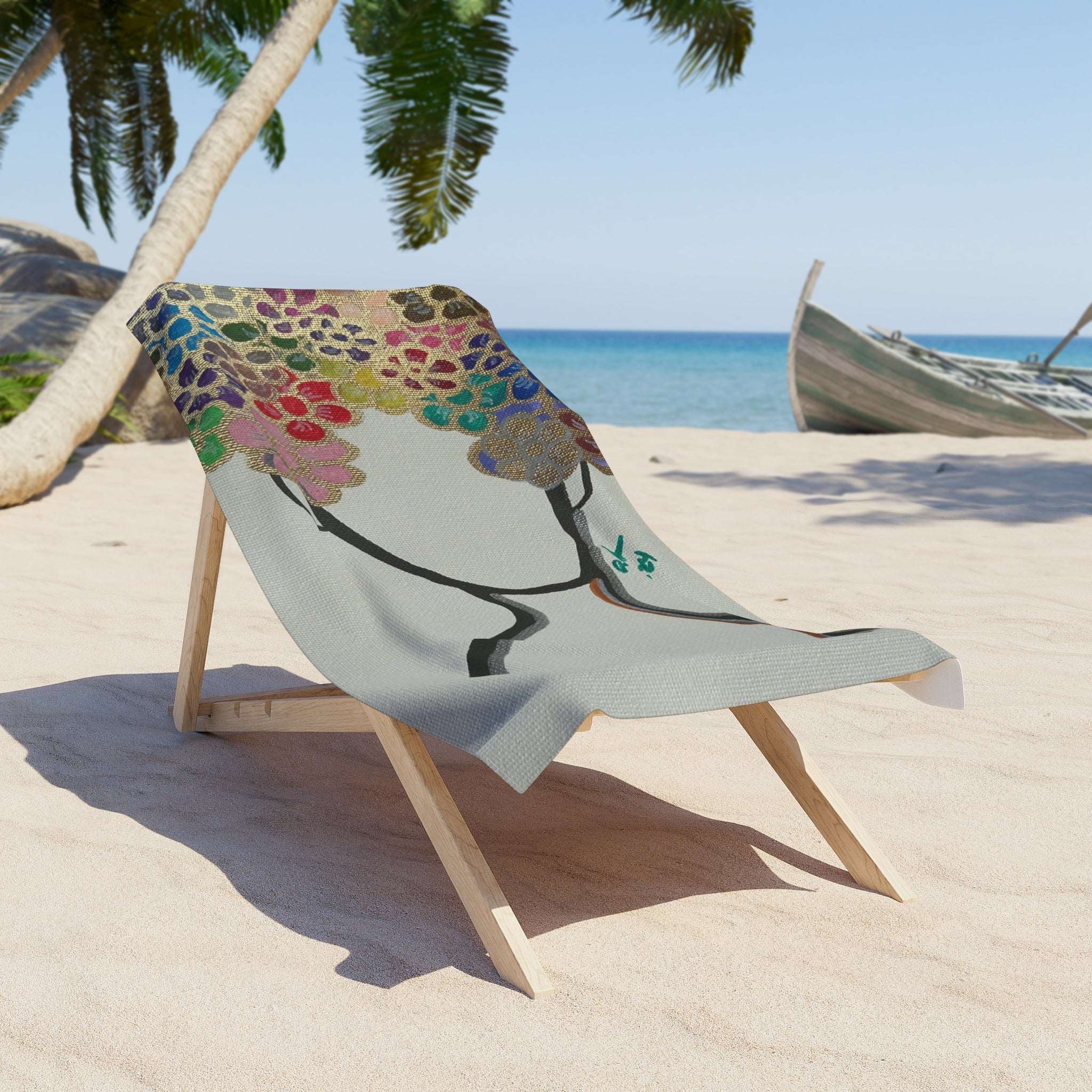 Daisy Diva Colorful Floral Beach Towel, Summer Essential, Poolside Must-Have, Vacation Accessory, Gift for Beach Lovers