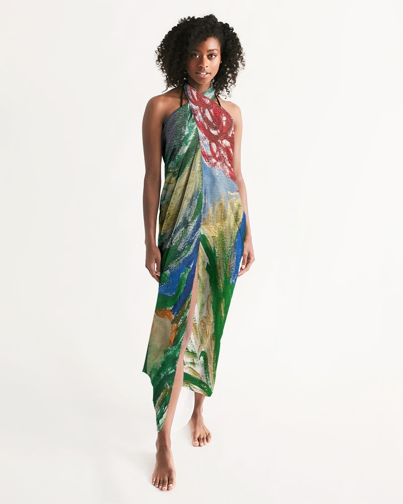 Color Garden All-Over Print Swim Cover Up
