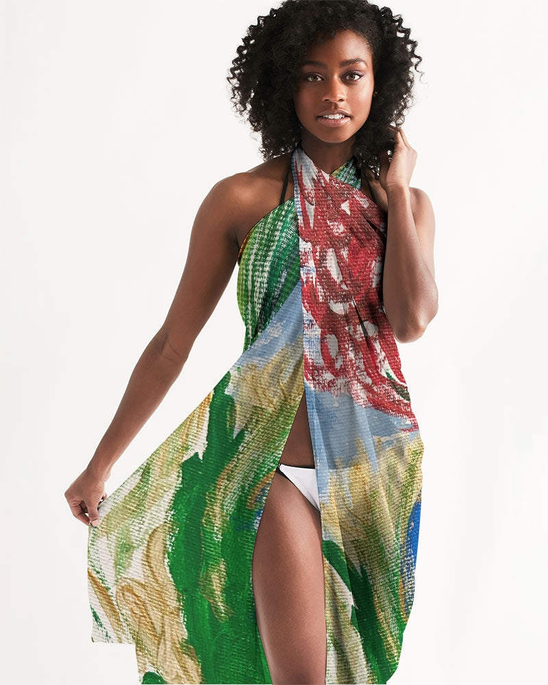Color Garden All-Over Print Swim Cover Up